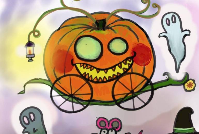 ハロウィンパーティのお迎え