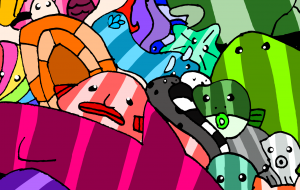 海の生き物パズル - ましゅまろまかろん 