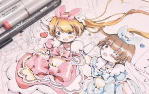 制作途中の色紙 - 安岡ひろ 