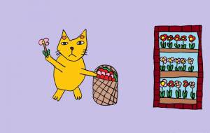 ネコと花　 - 工房はんど　syu-mi 