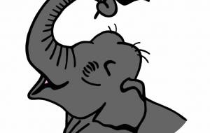 インドゾウ - シマハイエナ