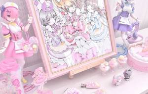 ゆめかわデカ色紙も額縁に入れました - 安岡ひろ 