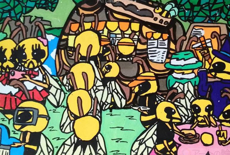 森の中のスズメバチカフェ