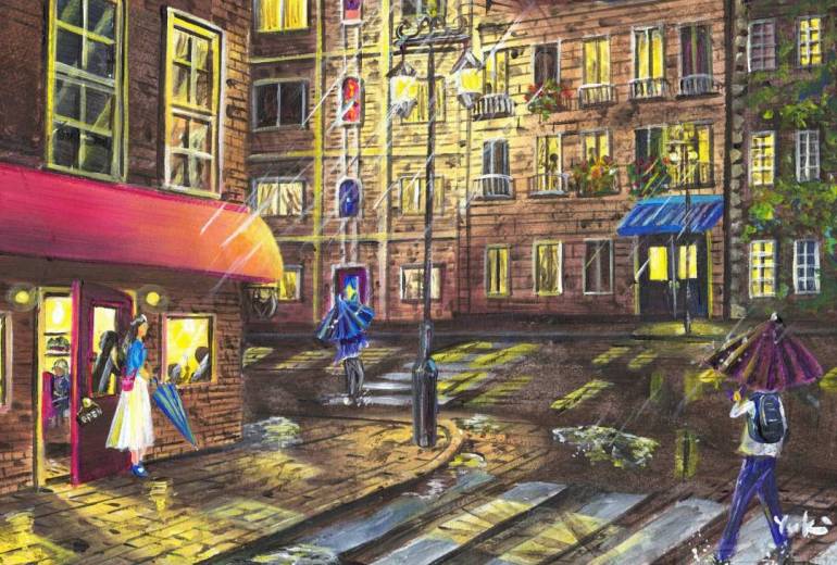 雨が降ってきた