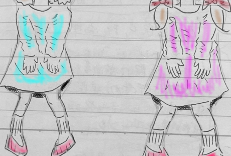 入院中に描いた絵　双子ツインズ