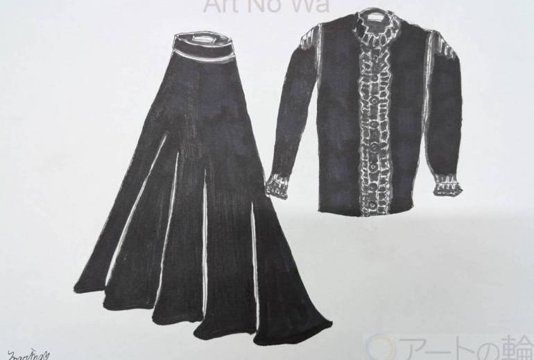 A/Wコレクション　ブラックブラウス＆スカート