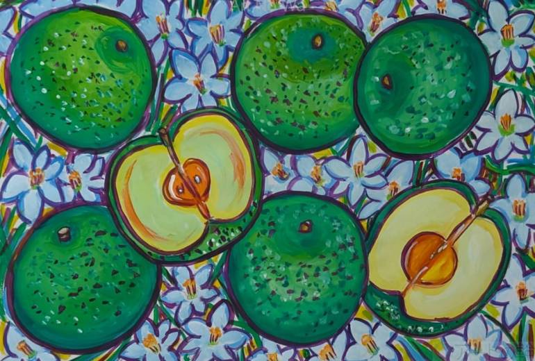 梨とタマスダレ