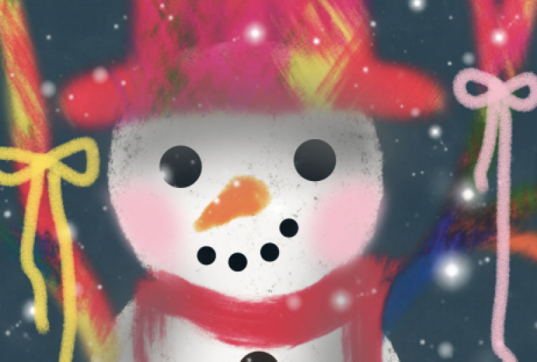 スペード　雪だるまの輝く冬