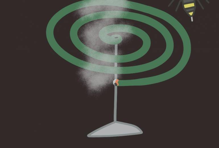 蚊取り線香と蚊