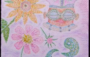 勾玉と日回り後、秋桜と思ひ寄す遮光器土偶さん。 - 明紅葉