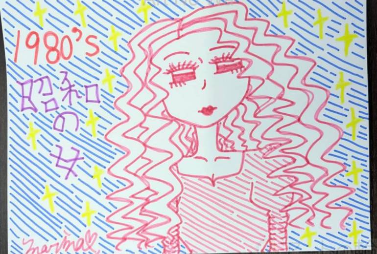 1980’sソバージュヘアの昭和の女