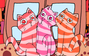 3匹のうるうるおめめ猫 - ましゅまろまかろん 