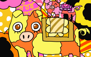 ふんわりふわふわ親子ぶた - ましゅまろまかろん 