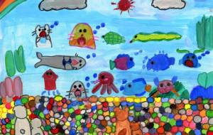 水族館を見に来てくれる親子　 - 工房はんど　hito-me 