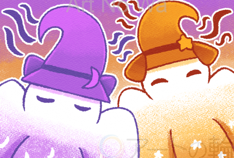 ハロウィンカラーのお化けたち