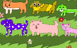 カラフルワンちゃん - ましゅまろまかろん 