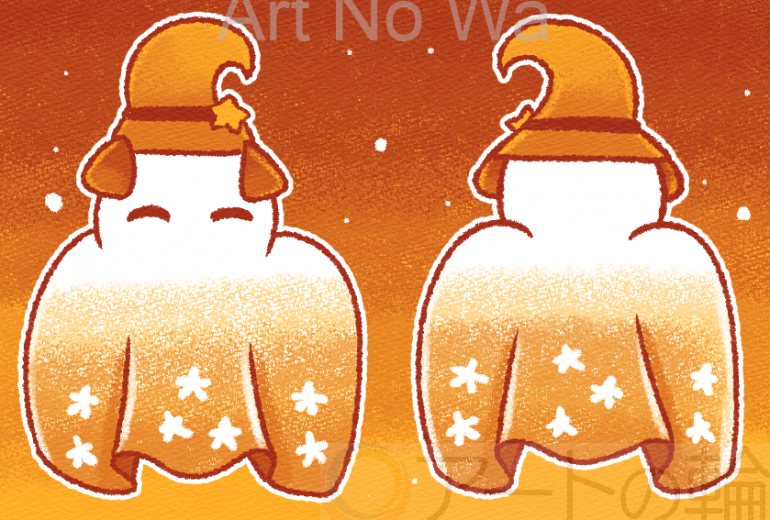 橙のオバケさん