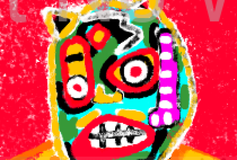 初代タイガーマスク抽象画