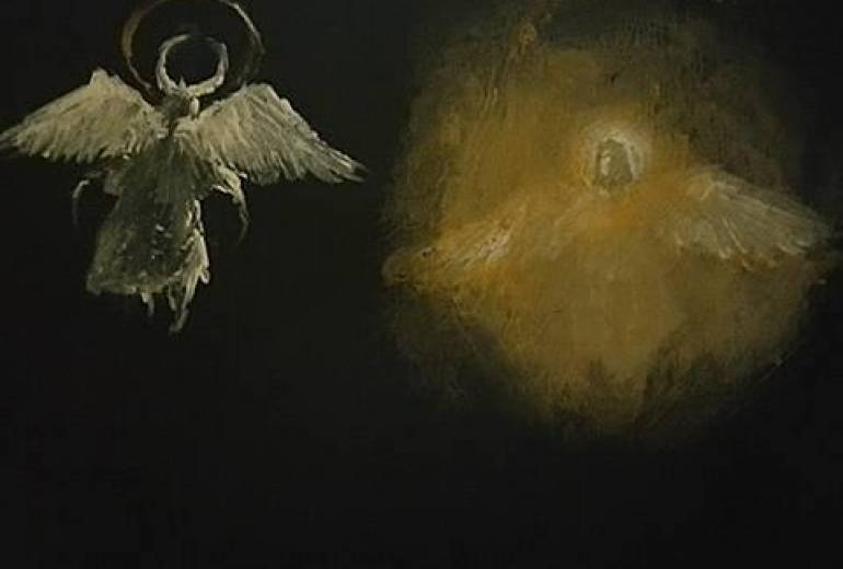 聖戦、ルシファ ー  バトル  ミカエル、ルシファー（言葉）我が闇よこの天使を倒せ、ミカエル（ことば））ルシファー貴方は光と共に堕天使になりなさい