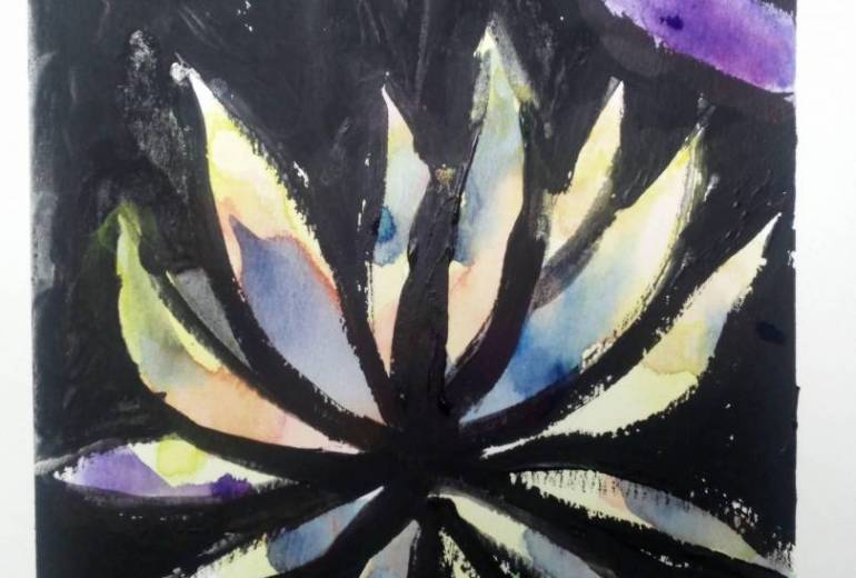 瑠璃色の菊の花………