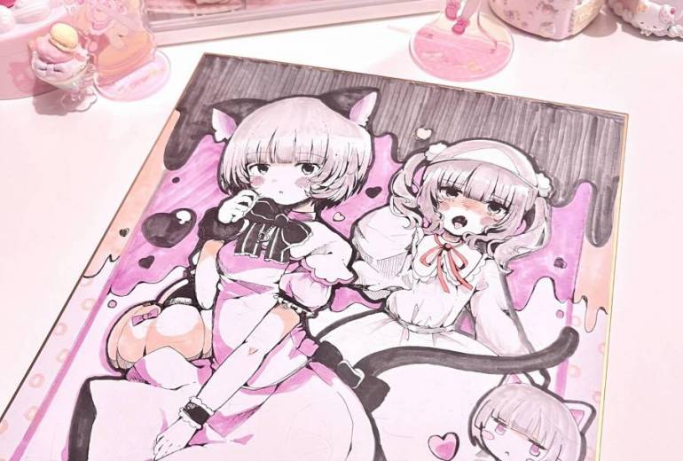 ハロウィン色紙　完成！