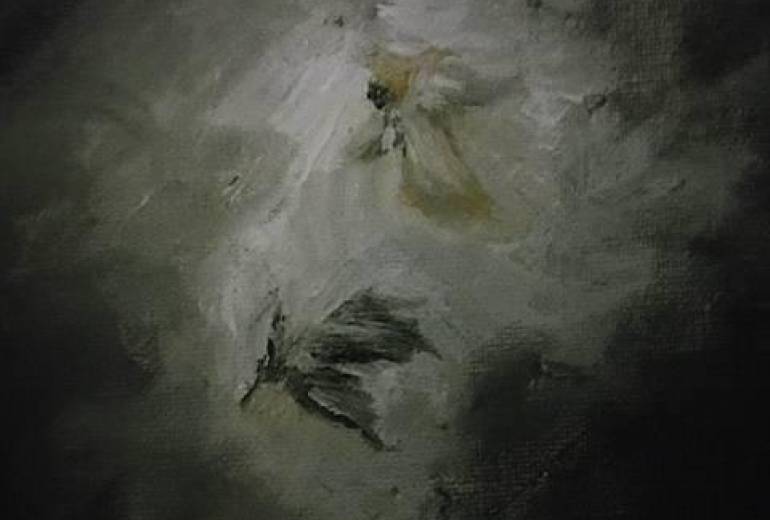 私は大天使ミカエル、貴方ルシファーを封じ込める、貴方を楽園天界から追放する(劇画漫画絵画画家真鍋作品)