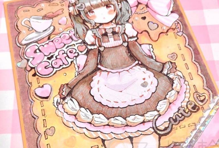 スイートカフェ♡色紙