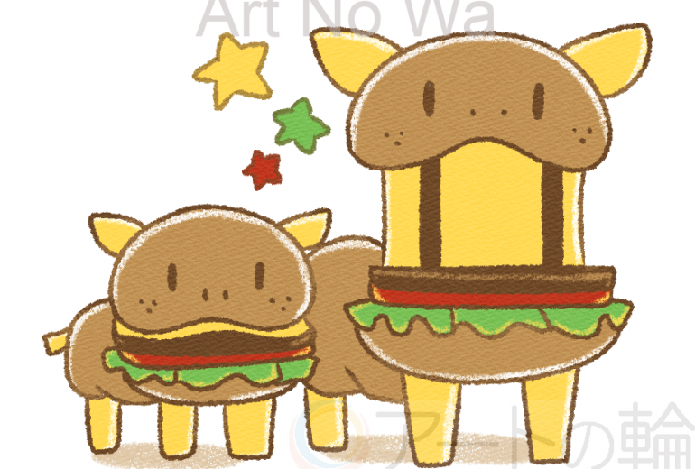 ハンバーカバ親子