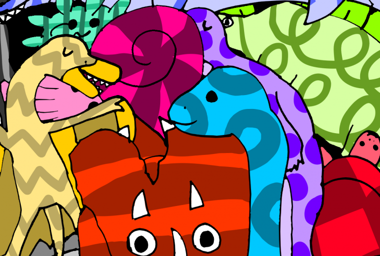 古代の生き物パズル - ましゅまろまかろん 