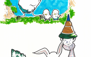 鳥の親子 - 吉田　隆義 