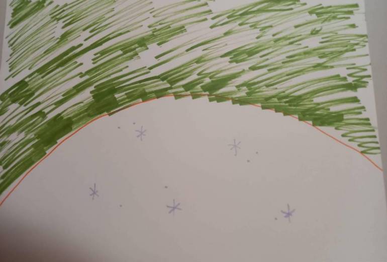 荒野と星。輝いて見えるのはどっち