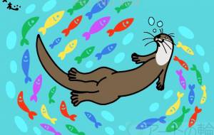 コツメカワウソ - シマハイエナ 