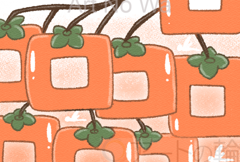 柿ドーナツが実る枝