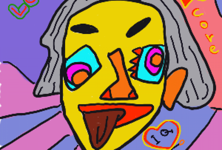 アインシュタイン抽象画