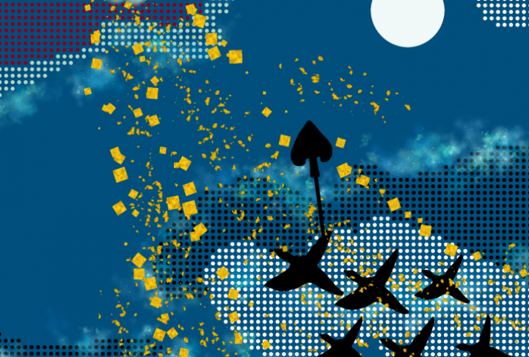 スペード　月の飛行訓練