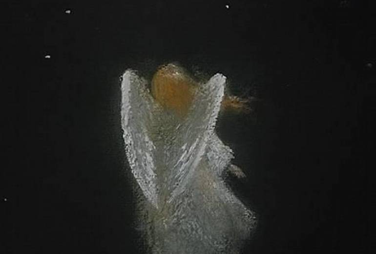 例えば音のない、深遠ひとりの障がい者女性天使、