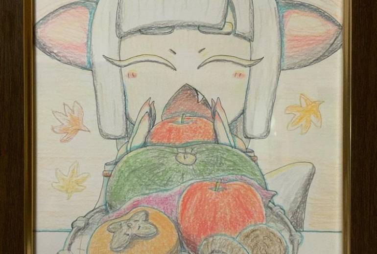 お狐さんと秋の旬