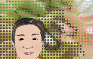 おいしい笑顔　ももとキウイのスポンジケーキ - かずもがな 