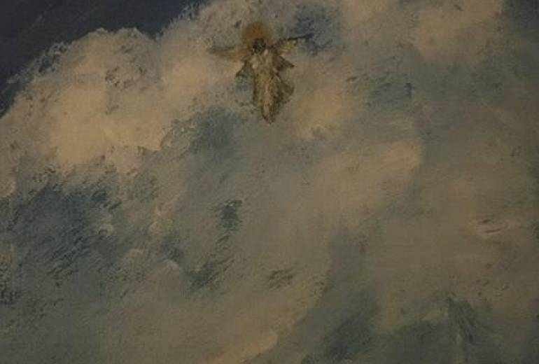 青空、雲、平和天使（世界中の食品を分け合う）