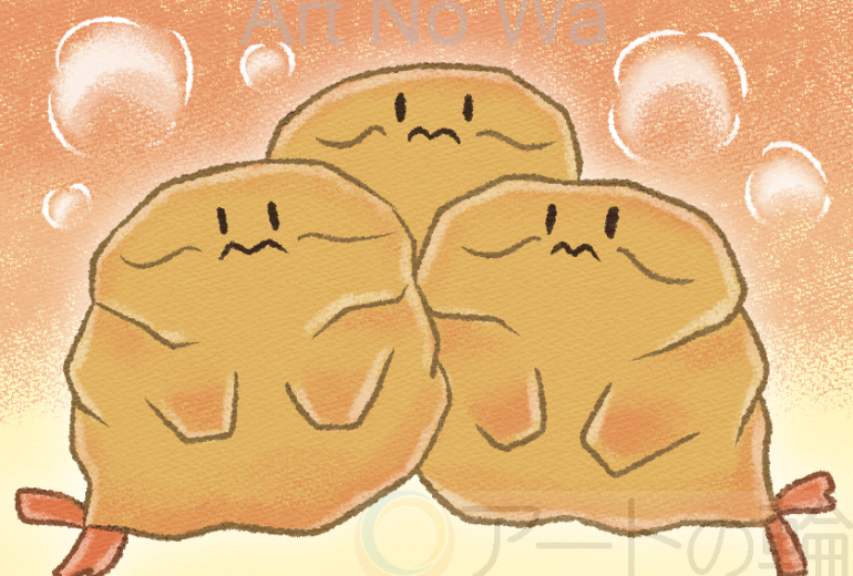 揚げたてのエビフライたち