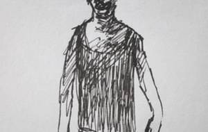 精神科患者シリーズ(黒いランニング服のおじいちゃん) - 真鍋哲地