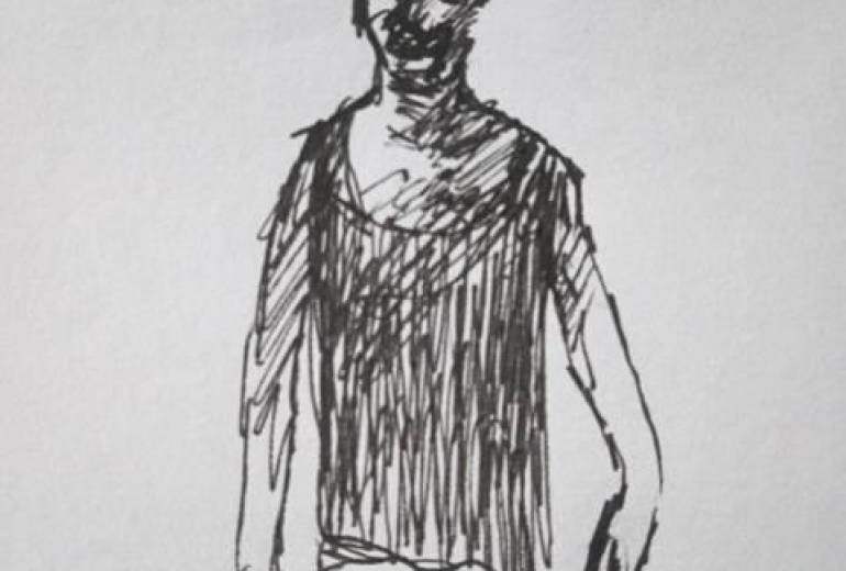 精神科患者シリーズ（黒いランニング服のおじいちゃん）