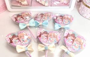 自作絵キャンディ缶バッジ - 安岡ひろ 