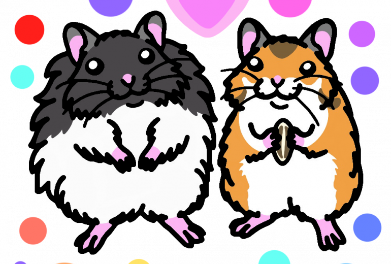 ハート　ゴールデンハムスター