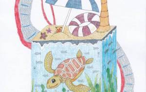 ダイヤ　ウミガメと海 - 【イベント】Challenged Artist Project【2025】 