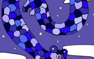 夜空を飛び舞う胴長熊 - ましゅまろまかろん 