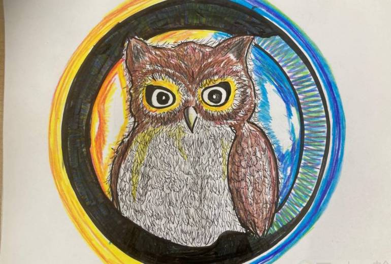 スペード　日の出と沈む影