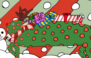 プレゼントを運ぶぽっちゃりトナカイ - ましゅまろまかろん 