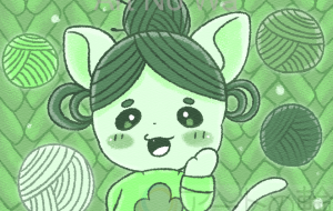 緑色の毛糸が好き - はなもも