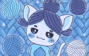 青い毛糸が好き - はなもも